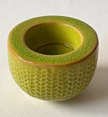 Crackle Glazed Ceramic Tea Light Holder Lime Green • £6.50