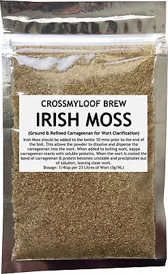 Irish Moss. 35g Beer Wort Kettle Finings. Clearing Home Brew Protafloc Brewing • £3.50