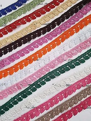 £1.35 • Buy 1 Yard Beautiful Embroidered Pattern Lace Trimming Ribbon Net Wedding Dress