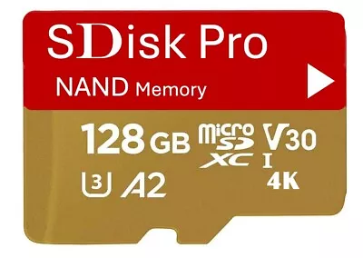 SDISK 128GB Micro SD Card + Free Adapter Class 10 U3 V30 4K  • £7.49