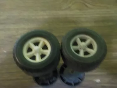 Vintage No Name 4 Plastic Tires 2 Axles For Parts • $15