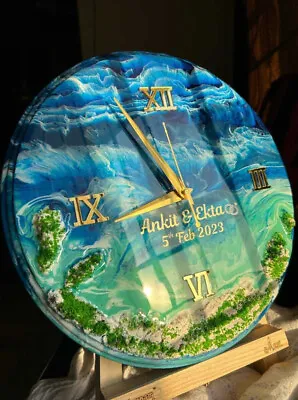 Decorative Wall Clock - Floral Pattern - Roman Numerals - Modern Timeless Beauty • $56.99