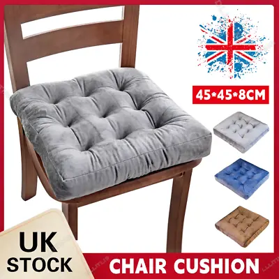 £7.99 • Buy 45cm Square 8cm Thick Sofa Chair Cushions Seat Large Floor Mat Garden Dining Pad