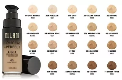 Milani Conceal+Perfect 2-in-1 Foundation+Concealer ~ You Choose • $8.95