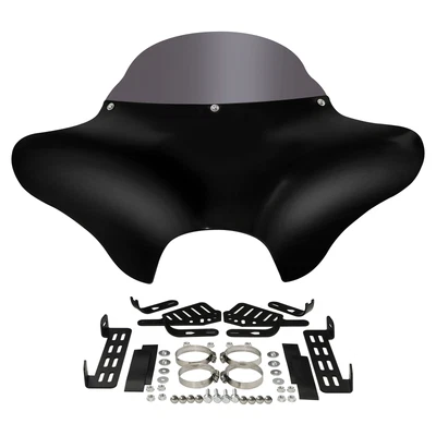 $198.50 • Buy Vivid Black Batwing Fairing Windshield Fit For Yamaha V Star 1100 650 Classic