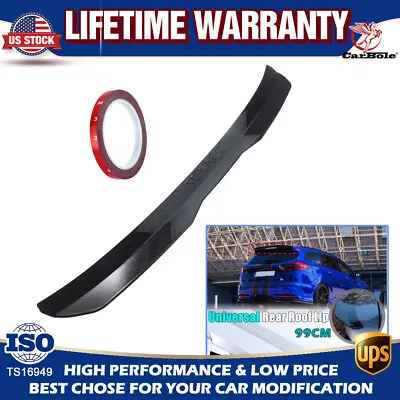 Universal Rear Luggage Spoiler Wing Lip With Glue ABS Plastic Carbon Fiber Look • $39.99