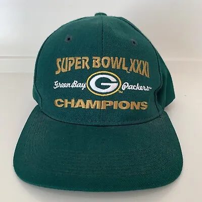 Vintage 1997 NFL Green Bay Packers Super Bowl 31 Champions Snapback Hat Cap • $18.40