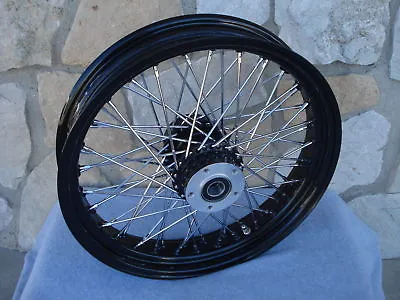 16  X 3.5  60 Spoke Black Rear Wheel For Harley Fxst Flst Xl Touring • $539