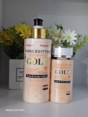Pure Egyptian GOLD Whitening Lotion 300ml  With Serum Authentic Purec!!! • $59.99