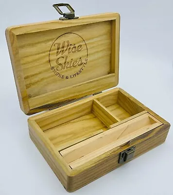 £15.78 • Buy Wise Skies Wooden Rolling Box Medium Storage Smoking Paper Holder Stash Gift Set