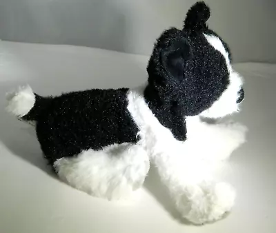 Mary Meyer Border Collie Puppy Dog Black And White 8  Plush Stuffed Animal Toy • $9