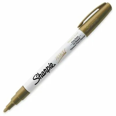 Sharpie 35544 Paint Marker Oil Base Fine Point Gold Each • $7.99