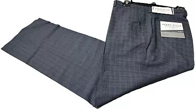 Perry Ellis Portfolio Mens Slim-Fit Flat Front Dress Pants Dusty Blue-36x29 • $30.39