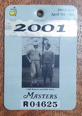 Tiger Woods Masters Badge 2001 • $125