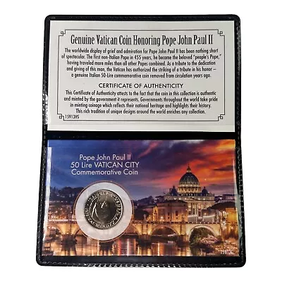 Pope John Paul II 50 Lire Vatican City Commemorative Coin • $7.99