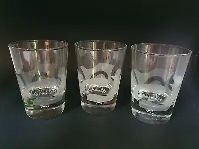 Baileys Irish Cream Glass Tumblers With Frosted Pattern X 3 • $32