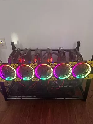 Complete Crypto Mining Rig With 6 RX 580 GPUs • $1200