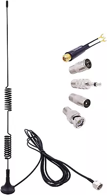 Universal FM Antenna Magnetic Base 75 Ohm Screw F Male Plug With PAL BNC 3.5Mm & • $26.11