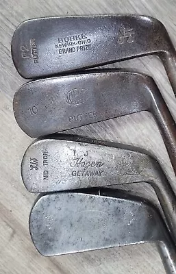 4 Antique Vintage 1920's Hickory Wood Shaft Golf Clubs Hagen • $69