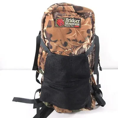 Vintage Bridger Mountain Internal Frame Backpack Daypack Camo Hiking Hunting • $99.99