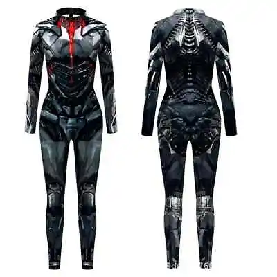 Cosplay Cyborg Victor Stone Jumpsuit Superhero Adult  Bodysuit Mens • £15