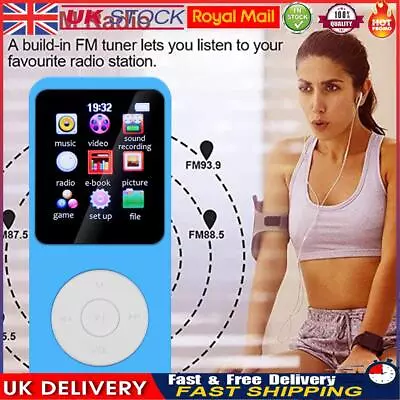 1.8 Inch Color Screen MP3 MP4 Walkman Built-in Speaker MP3 Player For Windows XP • £11.11