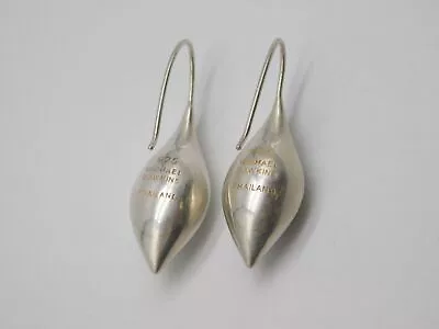 Vintage Designer Michael Dawkins Sterling Silver Tear Drop Dangle Earrings • $39.99