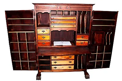 Antique Wooton Style Aesthetic Movement Walnut Secretary Desk Circa 1884 • $13455