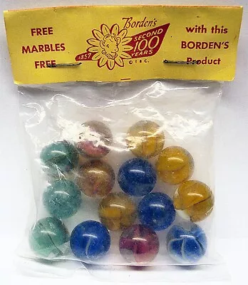 Authentic Vitro Hybrid Cats Eyes Borden's Bagged Marbles Not Repro • $19.95