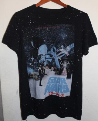 $30 • Buy STAR WARS JAPANESE BLACK T-SHIRT EMPIRE STRIKES BACK DISNEY Sz M