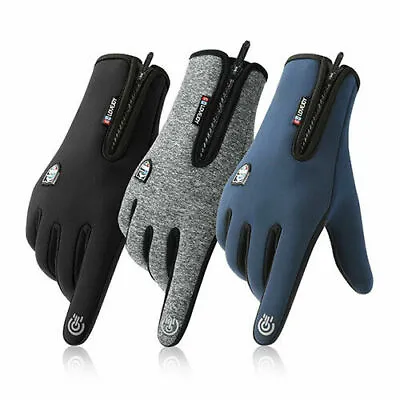 £2.98 • Buy Winter Warm Windproof Waterproof Anti-slip Thermal Touch Screen Gloves Zipper UK