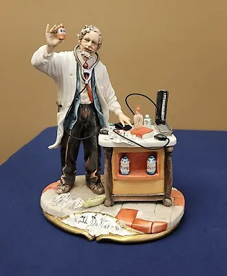 Vintage Capodimonte Porcelain Figurine Of Doctor With A Table Of Medical Devices • $800