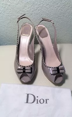 New Authentic Christian Dior   Miss Dior  Patent Leather Shoes Heels  40.5 • $299