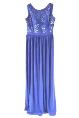 Morgan Co Prom Dress Gown Formal Women's Size 7 8 Royal Blue Long Lace Accent • $30.39