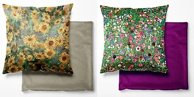 Klimt Van Gogh Velvet Cushion Covers Luxury 45cm/ 18  Home Decor Scatter Pillows • £11.50