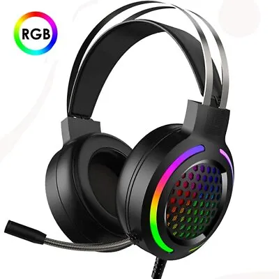 $28.89 • Buy Game RGB Gaming Headset Headphones 7.1 Surround Sound For PC Laptop PS4 Macbook
