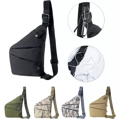 Tactical Sling Bag EDC Chest Conceal Shoulder Backpack Hiking Cycling Daypack US • $12.99
