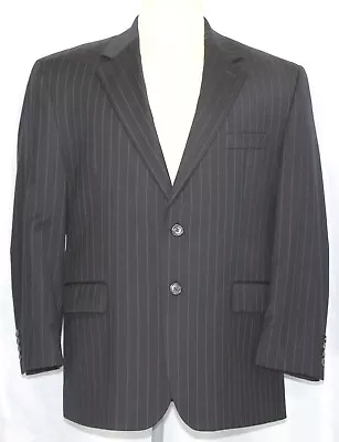 Lauren Ralph Lauren Black Striped Wool Blazer Mens Size 44 S • $54.99