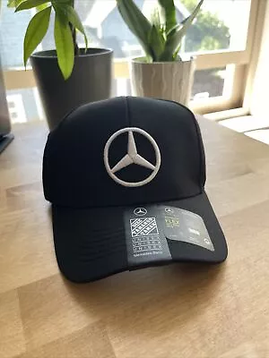 Men's Cap Hat Baseball Adjustable Mercedes Benz Black With White Logo • $19.99