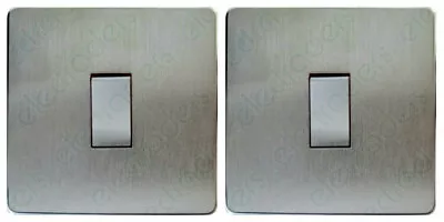 2 X Crabtree 7170/SC Platinum Screwless Low Profile Light Switch 1 Gang 2Way 10A • £29