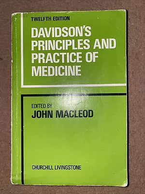 Davidsons Principles And Practice Of Medicine John MacLeod 1978 Twelfth Edition • £19.99
