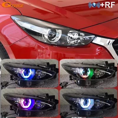 For Mazda 3 Mazda3 Axela Multi Color Dynamic RGB LED Angel Eyes Hex Halo Rings • $57.78