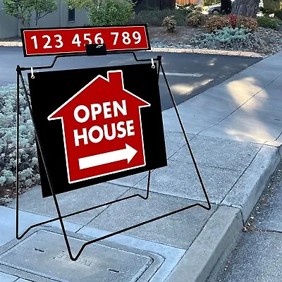 BLACK A Frame Metal Stand For OPEN HOUSE SIGN For Realtor 18 X22  2 UNIT • $59