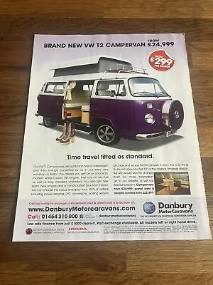 Original VW Camper Van T2 Magazine Advert Frame Ready Wall Art Man Cave Retro • £4.99