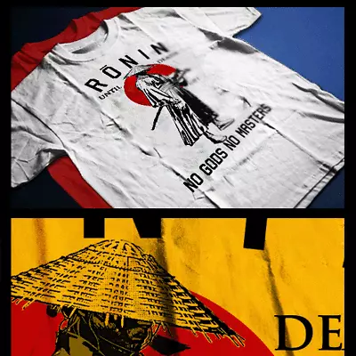 Samurai Warrior Stance Bushido Code Kanji Japanese Katana Ronin Assassin T-Shirt • $19.99