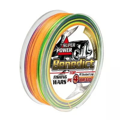 300m Benedict 4x Braid PE Fishing Line Professional Multi Colour Yellow • $15.99