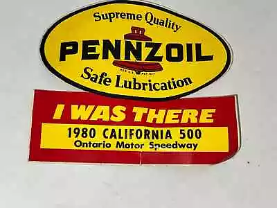 Vintage 1980 Pennzoil Motor Oil  I Was There  At The Ontario Motor Speedway Hj11 • $19.99