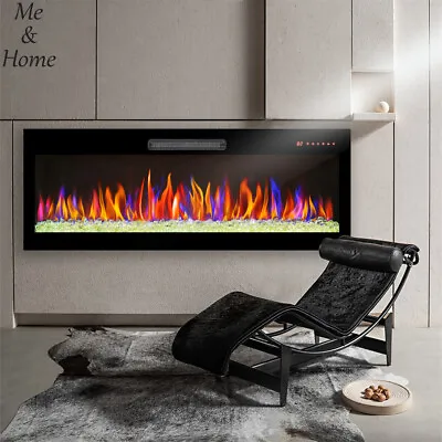 23 -60  Electric Fireplace Recessed & Wall Mounted Heater Thin Remote Control • $159