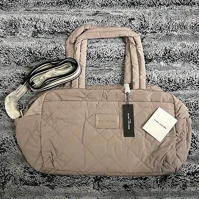 Marc Jacobs The Medium Weekender Bark Pink Quilted Nylon Travel Duffel Bag NWT • $129