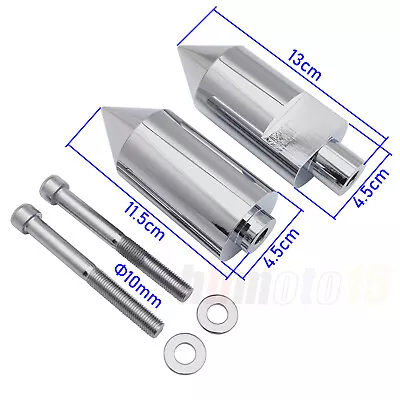 Chrome Spike Sport Bike Frame Sliders Protector For 2005 2006 Suzuki GSXR 1000 • $39.95